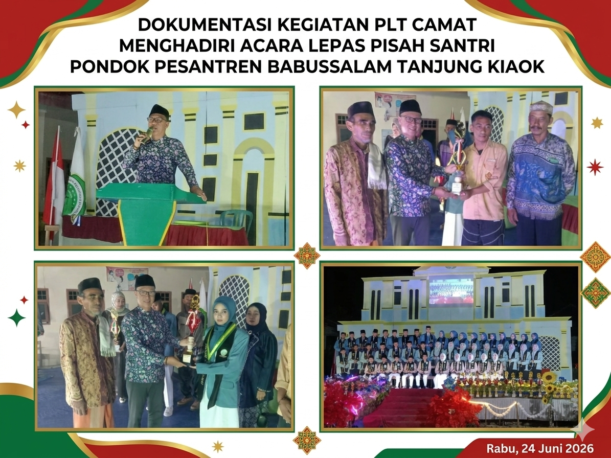 Bismillah.. Izin melaporkan Giat bapak caPlt. Camat Sapeken memberikan sambutan Dalam acara Lepas Pisah sSantriwan dan santriwati Pondok Pesantren BABUSSALAM Tanjung Kiaok