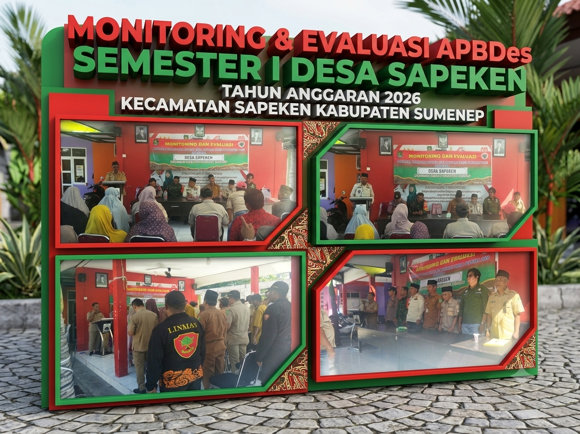 MONITORING & EVALUASI APBDes SEMESTER I DESA SAPEKEN 