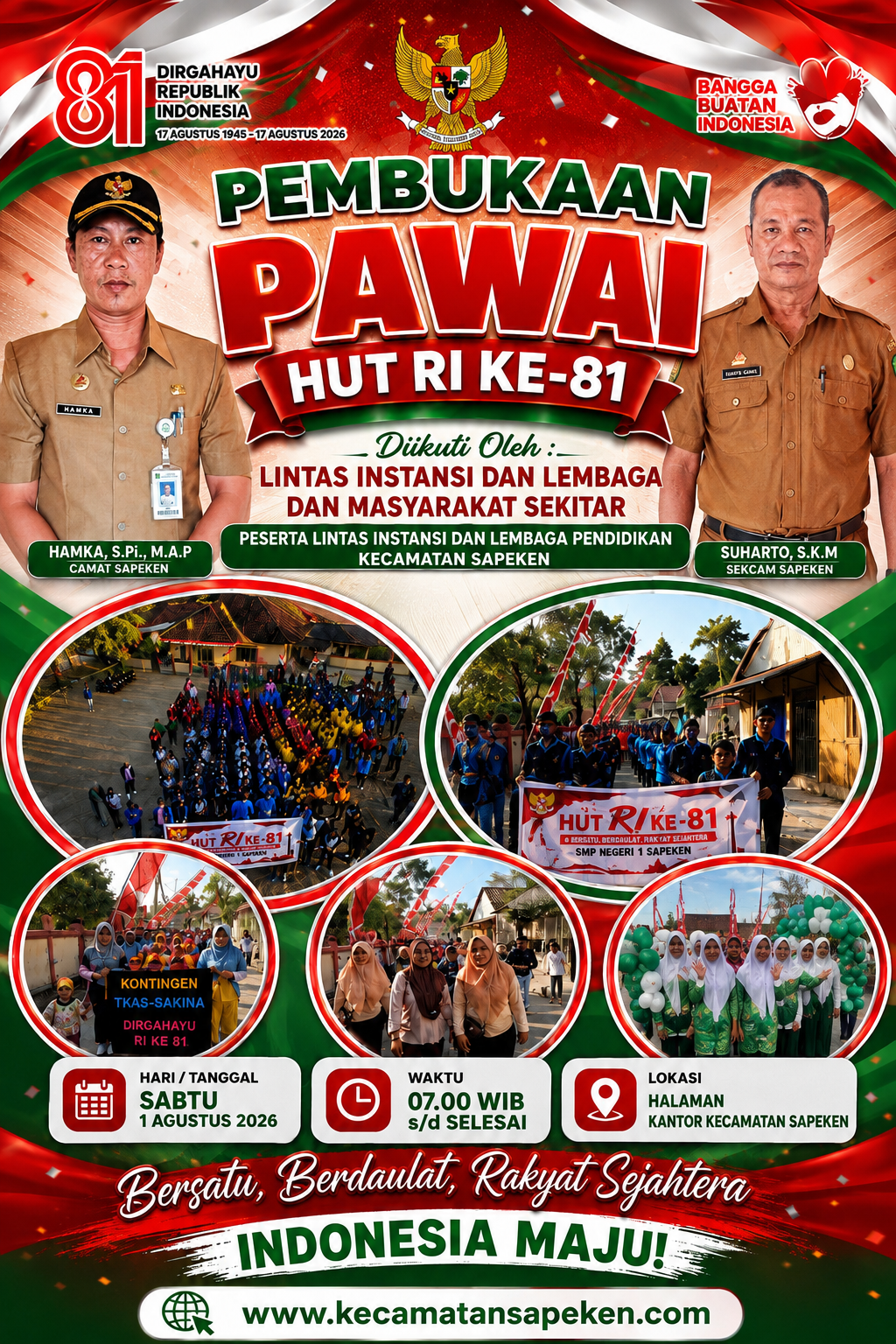 PAWAI PEMBUKAAN HUT RI KE-81 KEC.SAPEKEN